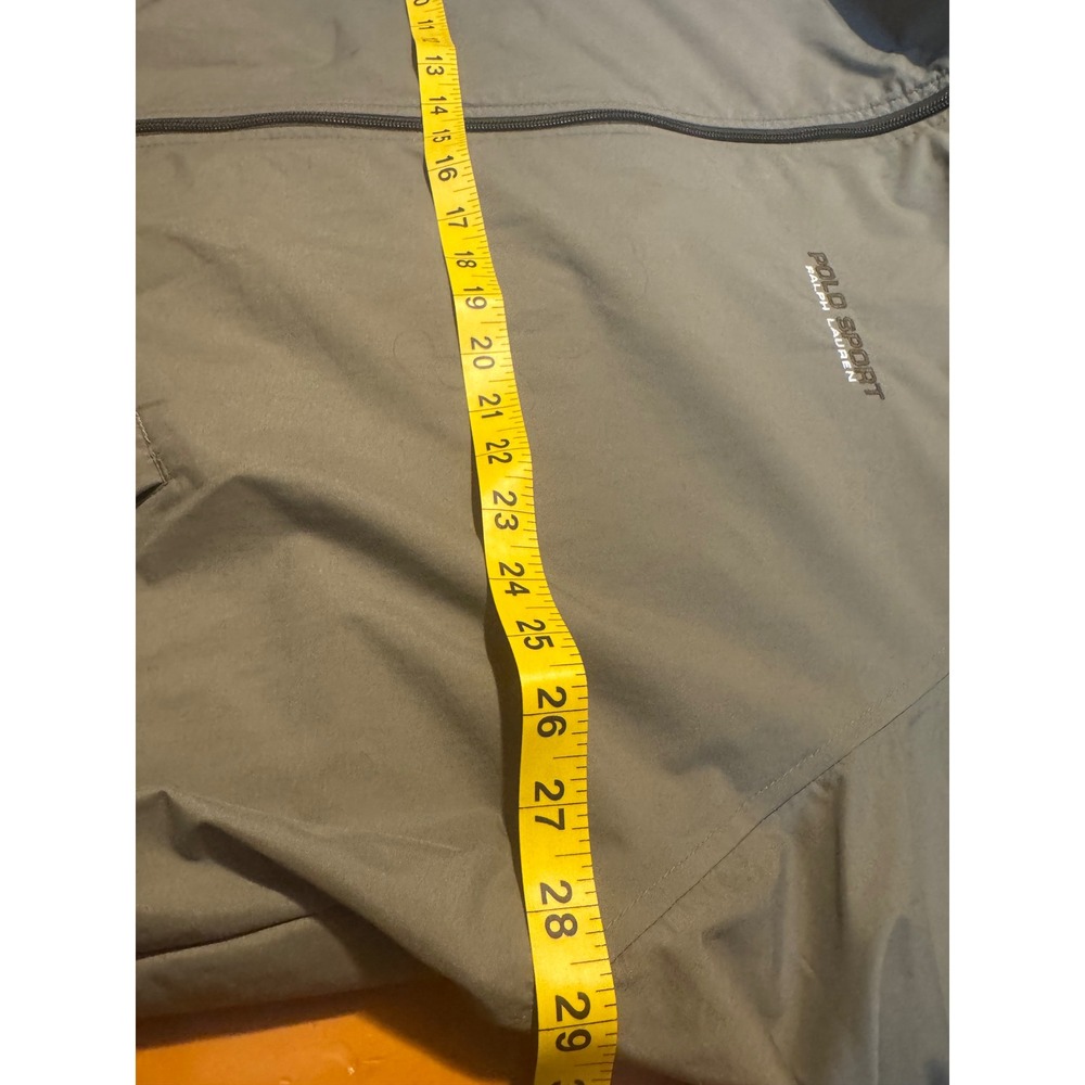 VTG Polo Sport Ralph Lauren Men XL Olive Green Full Zip Windbreaker Jacket Nylon - Picture 10 of 14